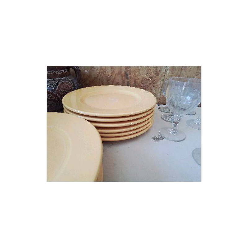 LOT 6 ASSIETTES JAUNES