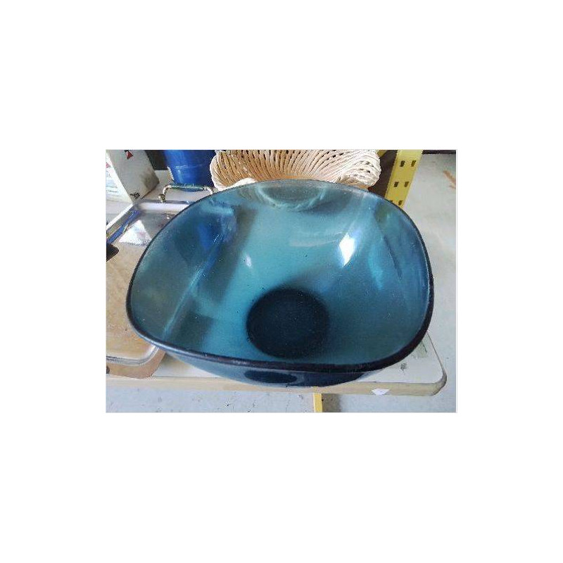 SALADIER EN VERRE BLEUE