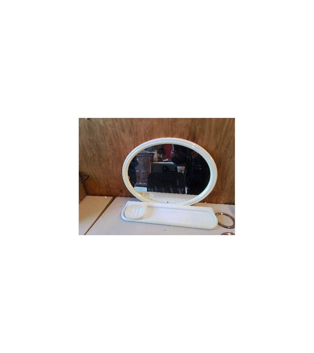 ENSEMBLE MIROIR OVAL ET PORTE SAVON  