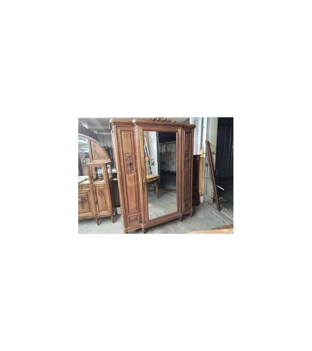ARMOIRE VITRÉE 3 PORTES STYLE ART DECO
