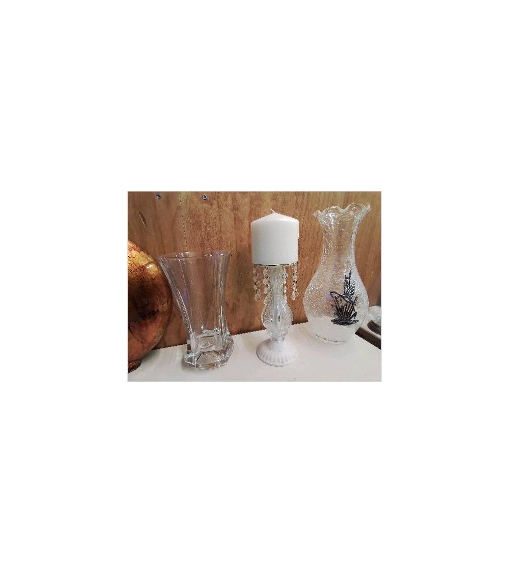 CHANDELIER EN VERRE A PAMPILLES