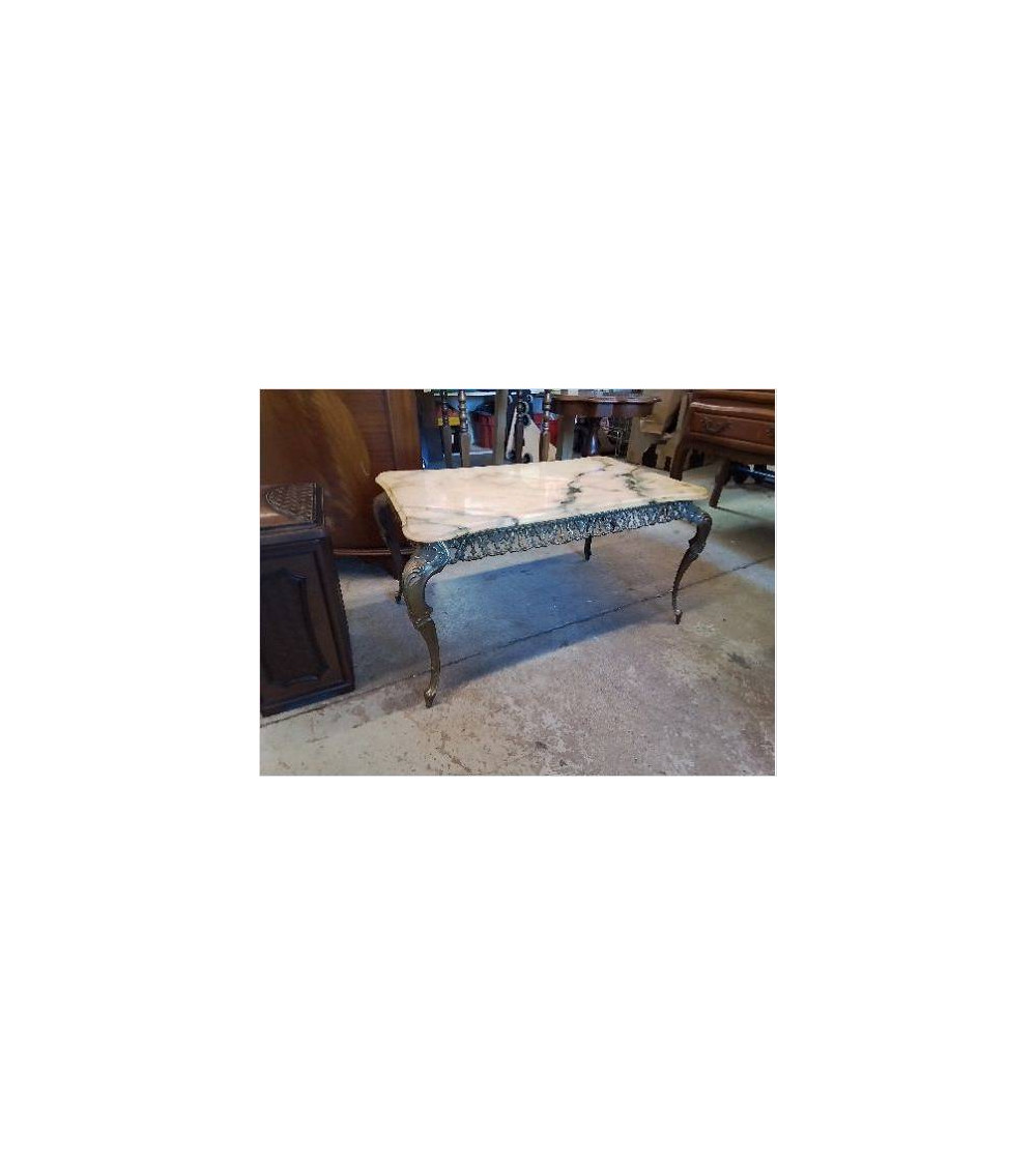 TABLE BASSE BRONZE ET MARBRE