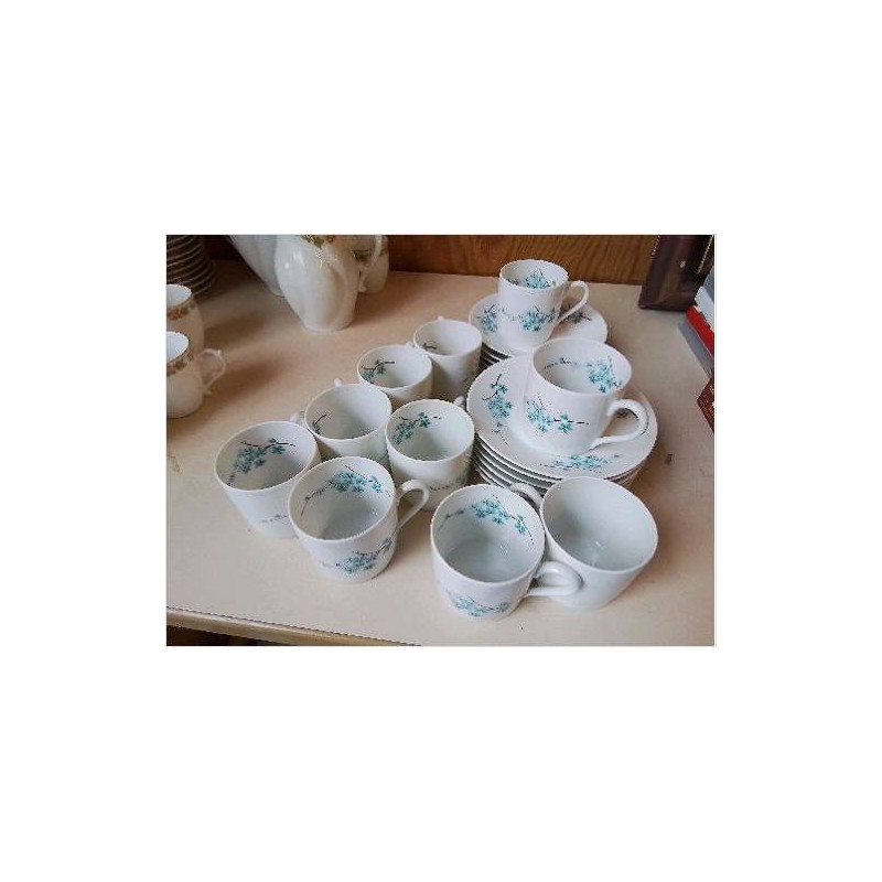 LOT DE 10 TASSES A CAFE MYOSOTIS 