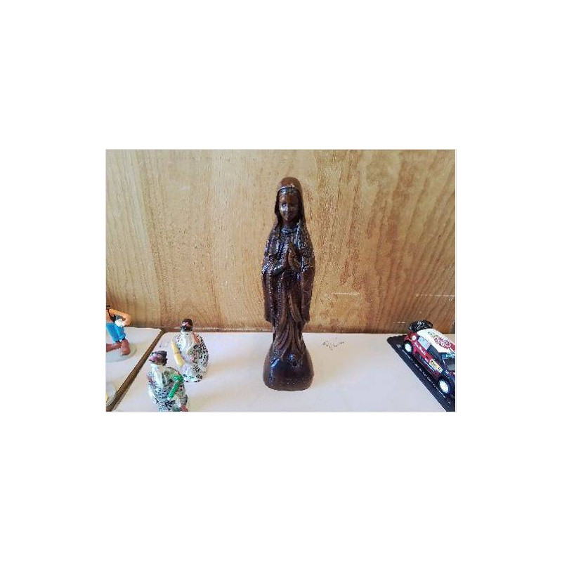 STATUETTE VIERGE EN BOIS JC LARDEUX
