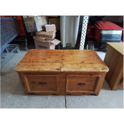 TABLE BASSE BAR EN PIN MASSIF