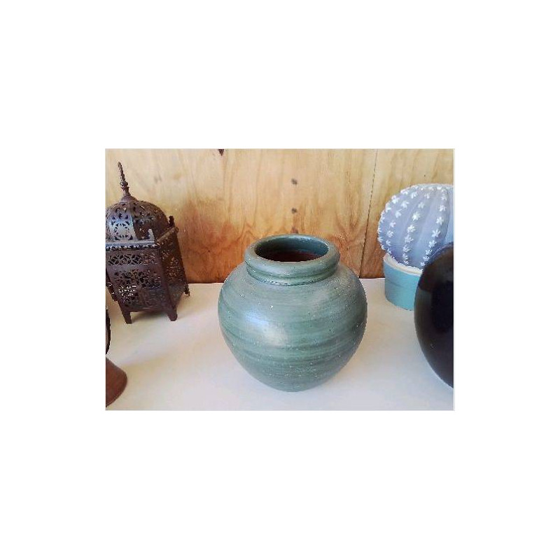 VASE VERT EN TERRE CUITE 