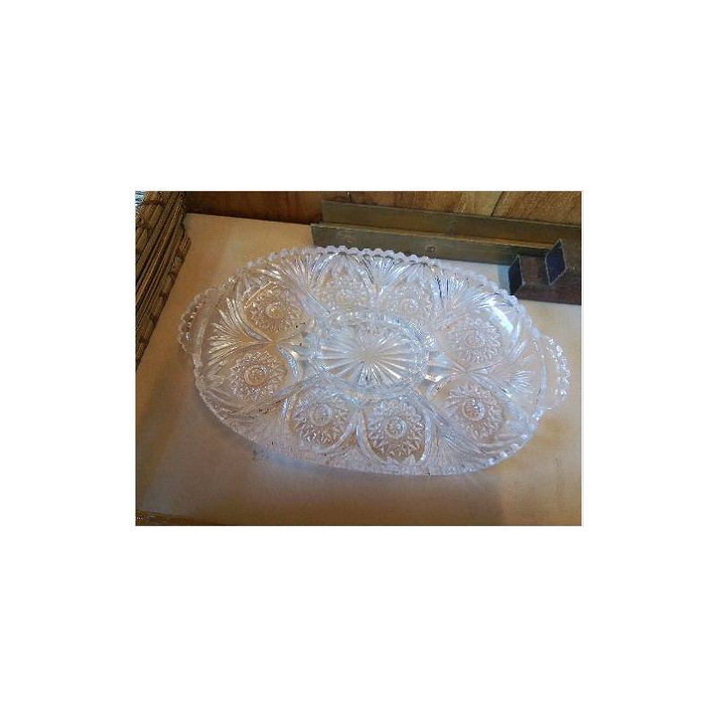 PLAT APERO EN VERRE DECORÉ 