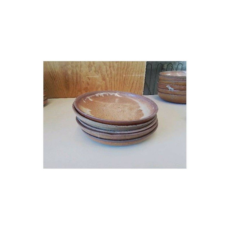 LOT DE 5 PETITES ASSIETTES EN GRES DU BERRY