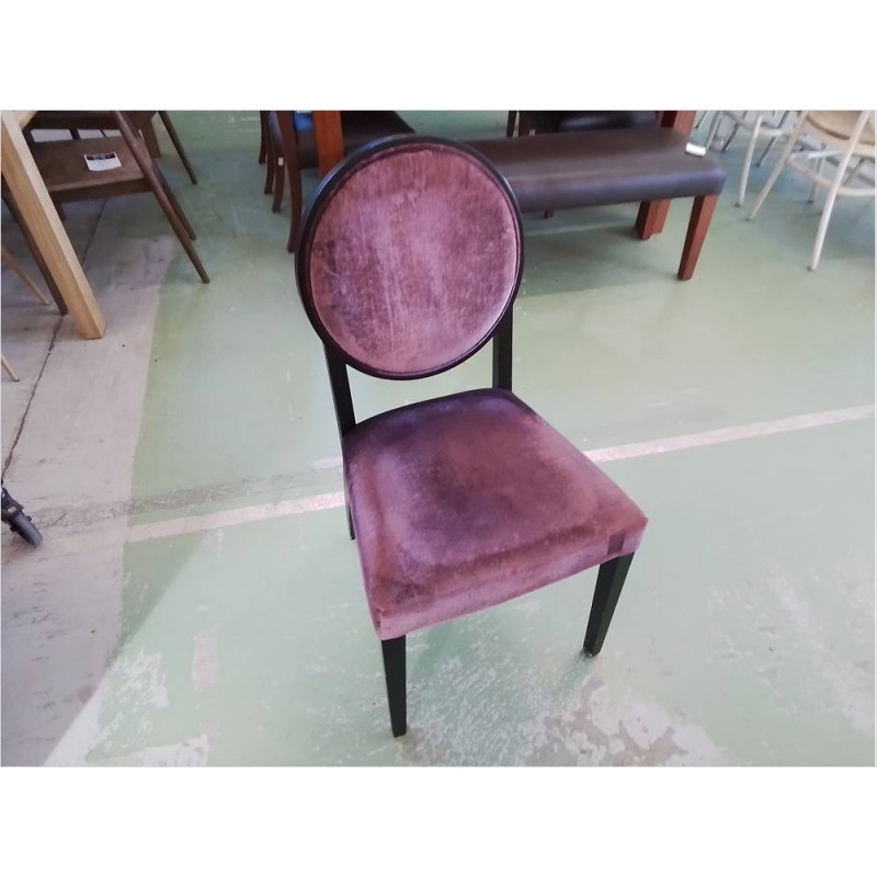 CHAISE MEDAILLON TAPISSÉE VIOLET