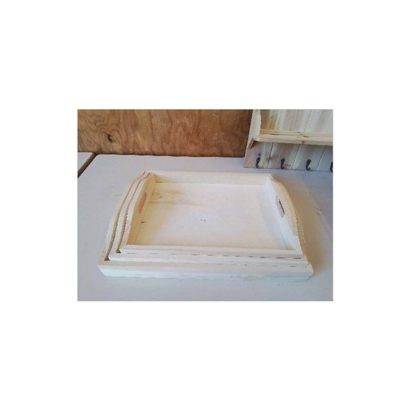 LOT DE 3 PLATEAU EN BOIS 