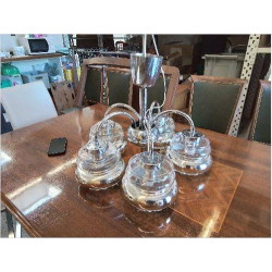 SUSPENSION ART DECO ANNEE 40 5 FEUX