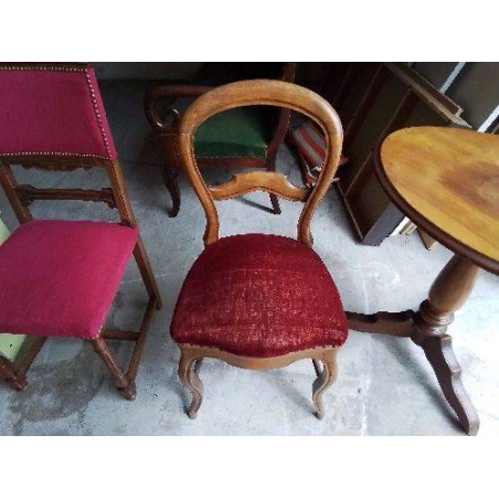CHAISE STYLE LOUIS PHILIPPE ROUGE 