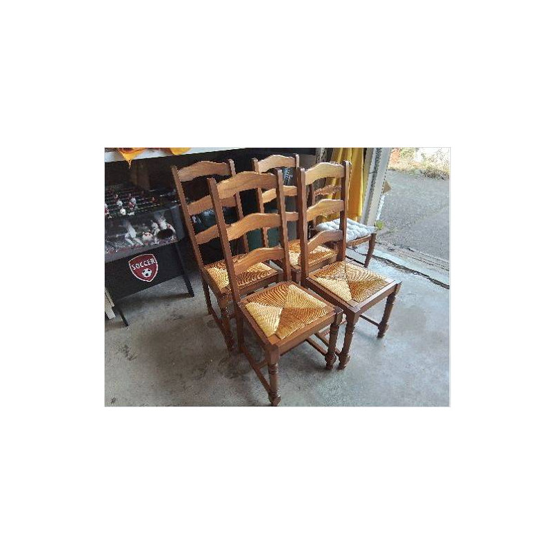CHAISE PAILLÉE EN CHÊNE 
