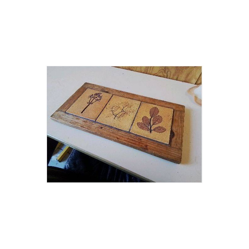 DESSOUS DE PLAT DECOR FEUILLES A LA MANIERE DE ROGER CAPRON