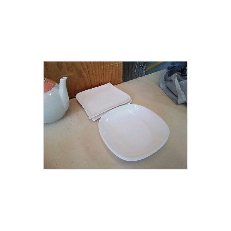 DUO D’ASSIETTES PORCELAINE BLANCHE