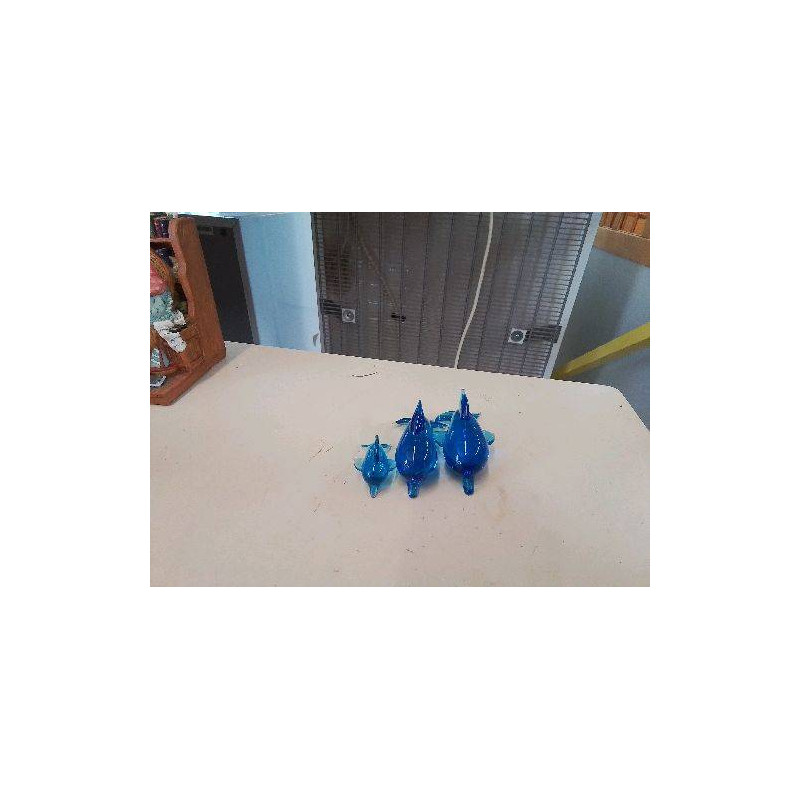TRIO DAUPHINS BLEU 