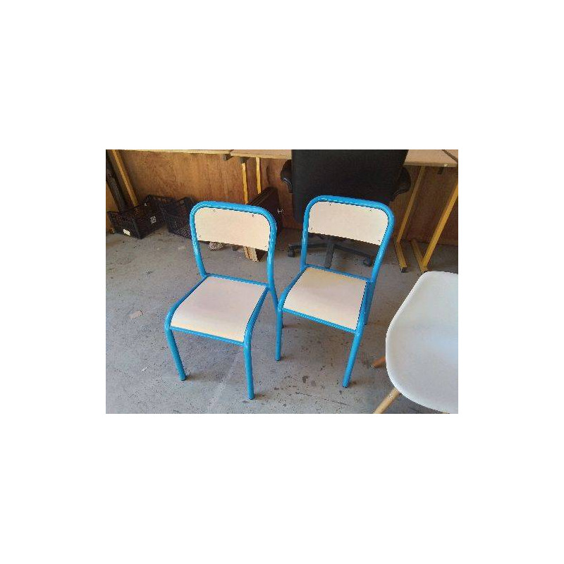 CHAISE DE BUREAU BLEU 