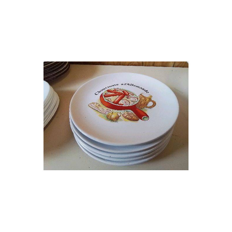 LOT DE 5 ASSIETTES CHOUCROUTE 