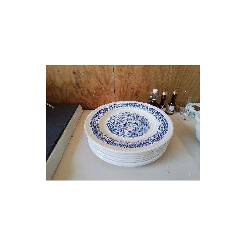 ASSIETTE BLEU PORCELAINE 