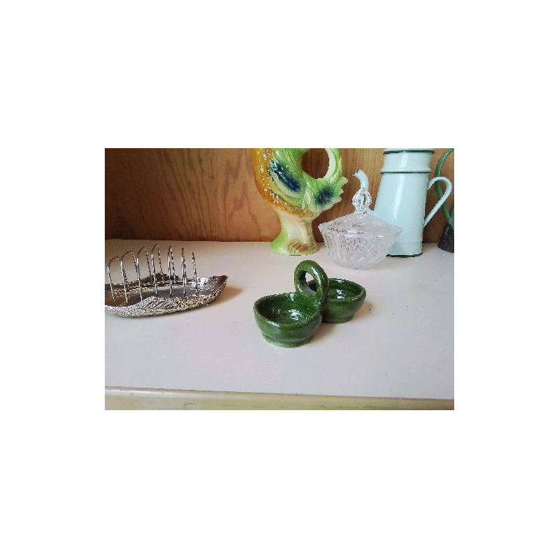 PORTE EPICES EN GRES ÉMAILLÉ VERT