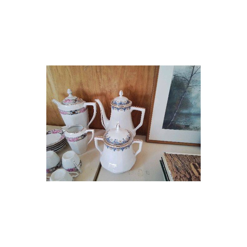 DUO THÉIÈRE ET ET POT EN PORCELAINE 