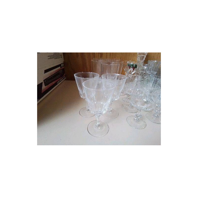 TRIO VERRE EN CRISTAL 