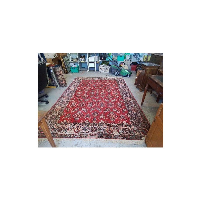 TAPIS ROUGE MOTIF FLORAL 300 X 205