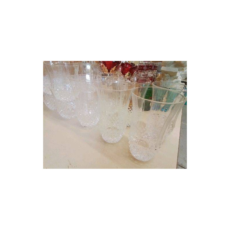 LOT DE 6 VERRES A JUS EN CRISTAL 