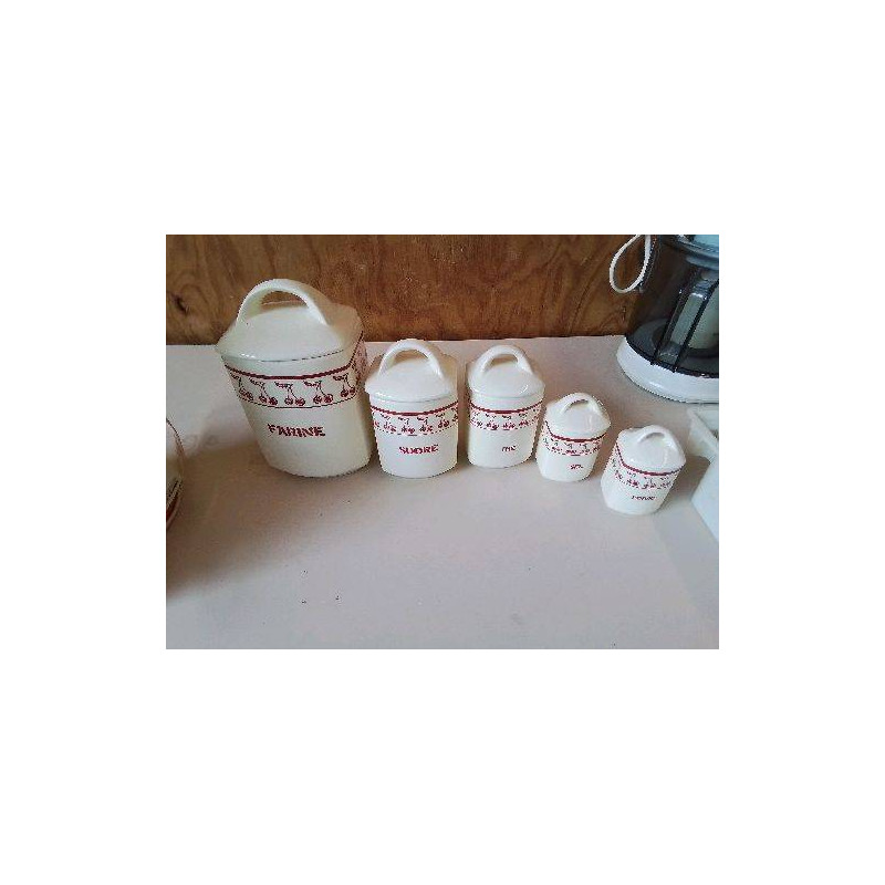 LOT DE 5 POT A CONDIMENT 