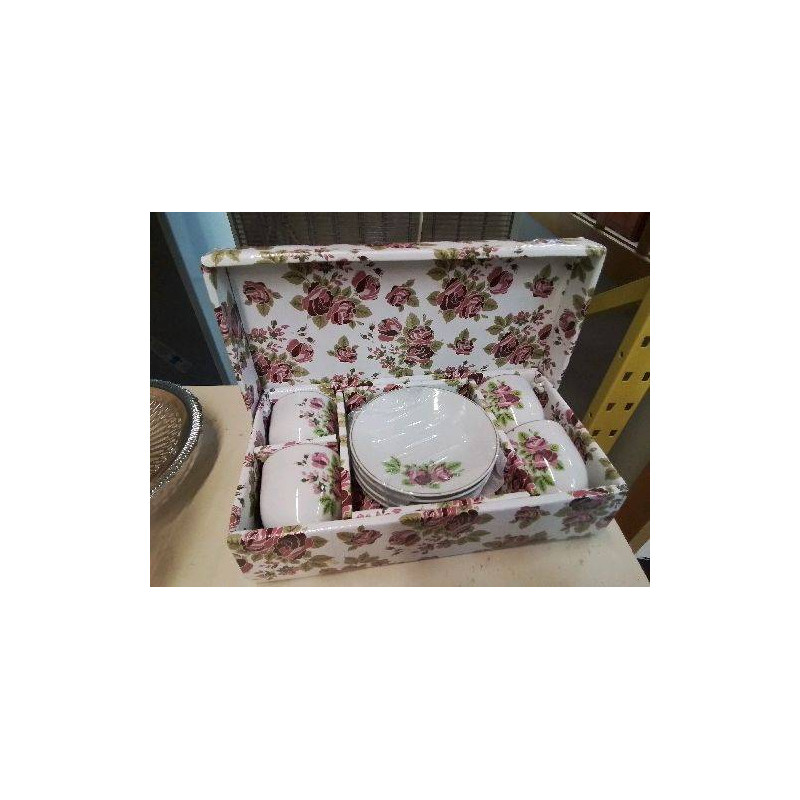 SERVICE A CAFE MOTIFS PIVOINES 