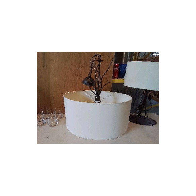 SUSPENSION ABAJOUR BLANC 