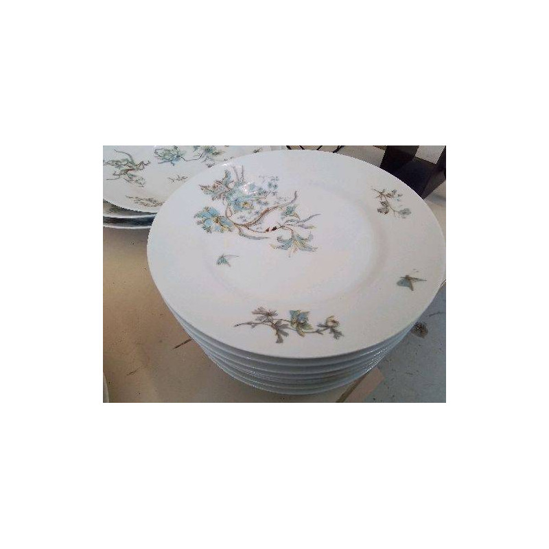 LOT DE 8 ASSIETTES EN PORCELAINE 