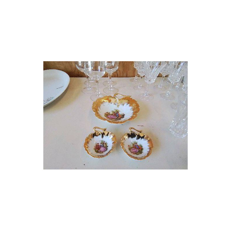 TRIO COUPELLE BORDURE DORÉ 