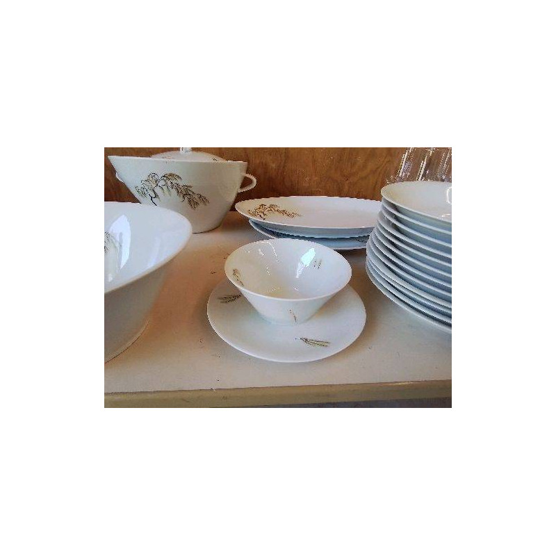 SAUCIÈRE PORCELAINE DE LIMOGE ARBUSTE 