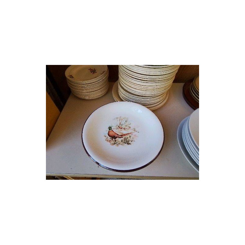 LOT DE 6 ASSIETTES PLATES GIBIER DE CHASSE 