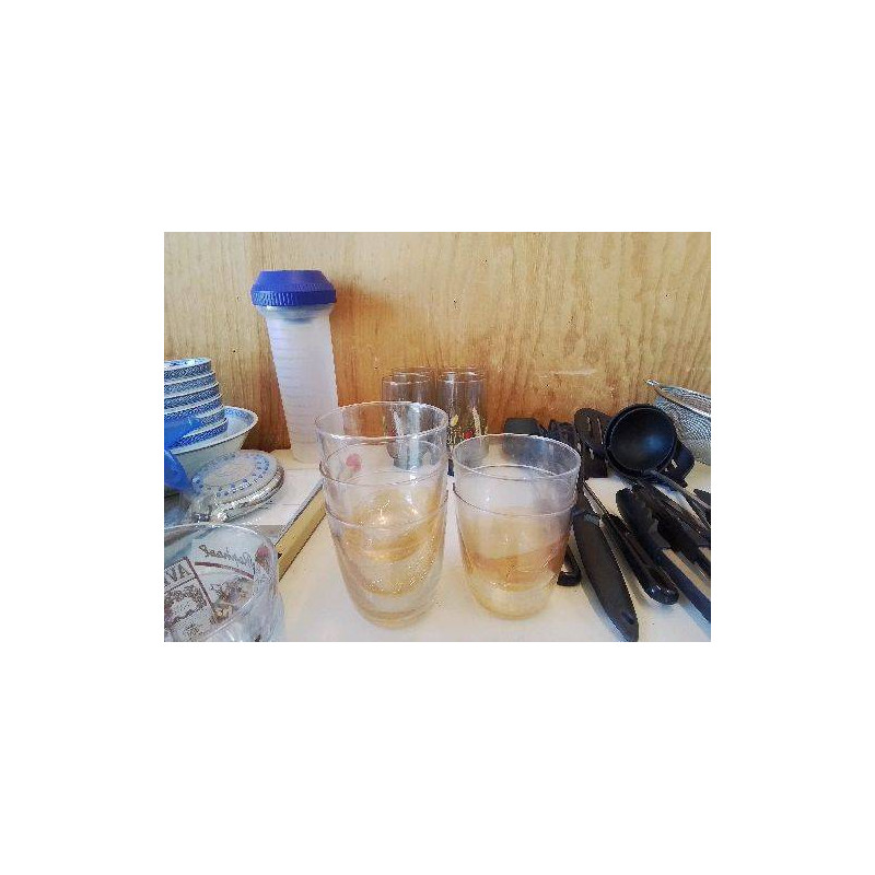 LOT DE 5 VERRES EFFET CRAQUELÉ 