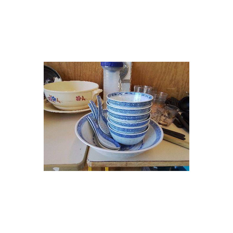 SERVICE CHINOIS BLEU 
