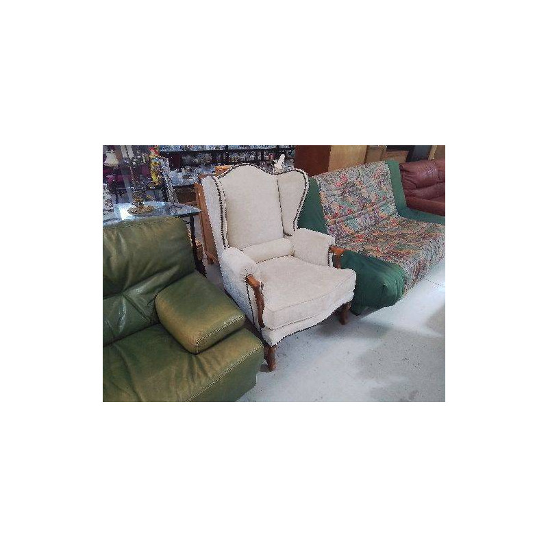 FAUTEUIL A OREILLES EN VELOUR