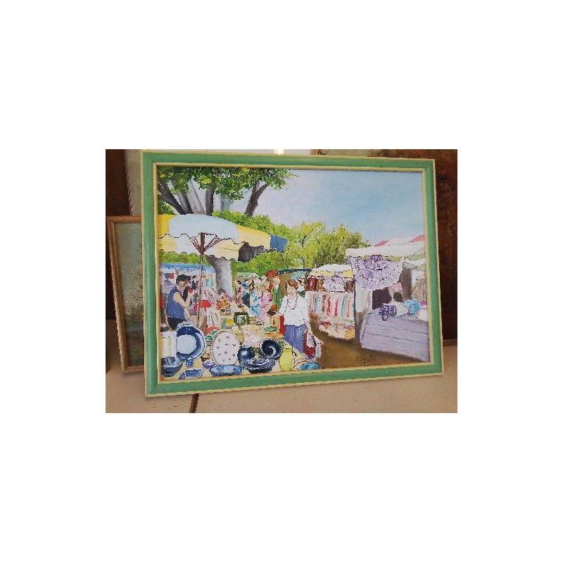 PEINTURE A L’HUILE ’ MARCHE VICHISSOIS’
