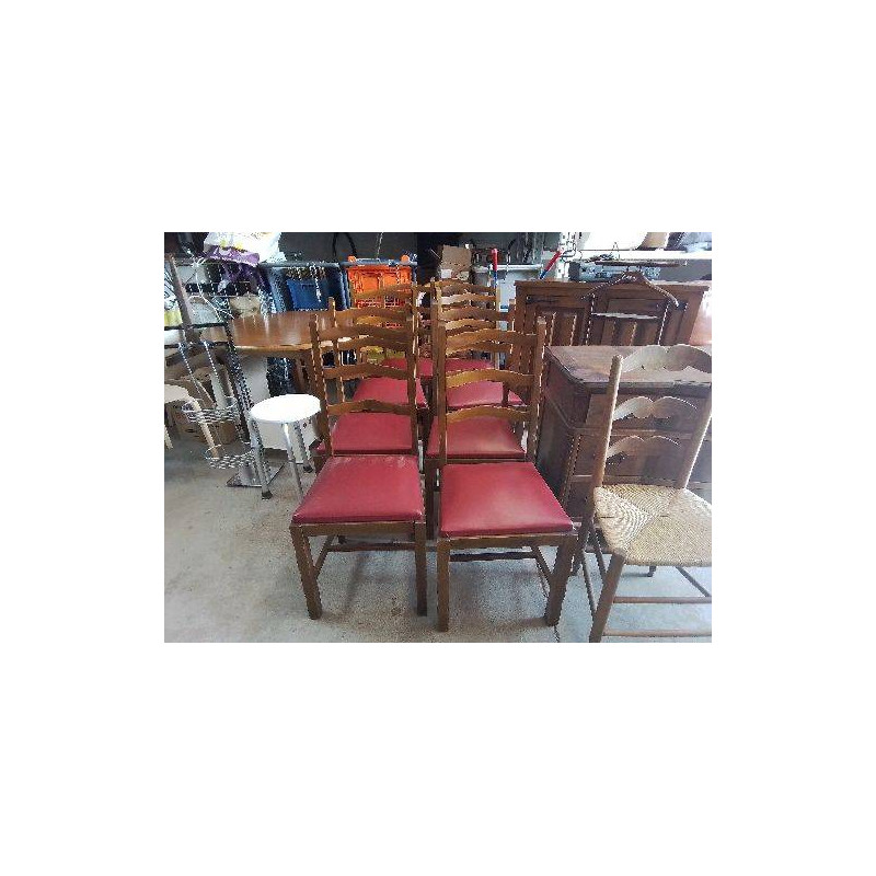 CHAISE CUIRE ROUGE 