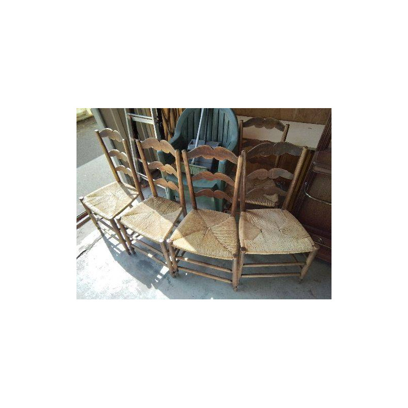 CHAISE PAILLÉ RUSTIQUE 