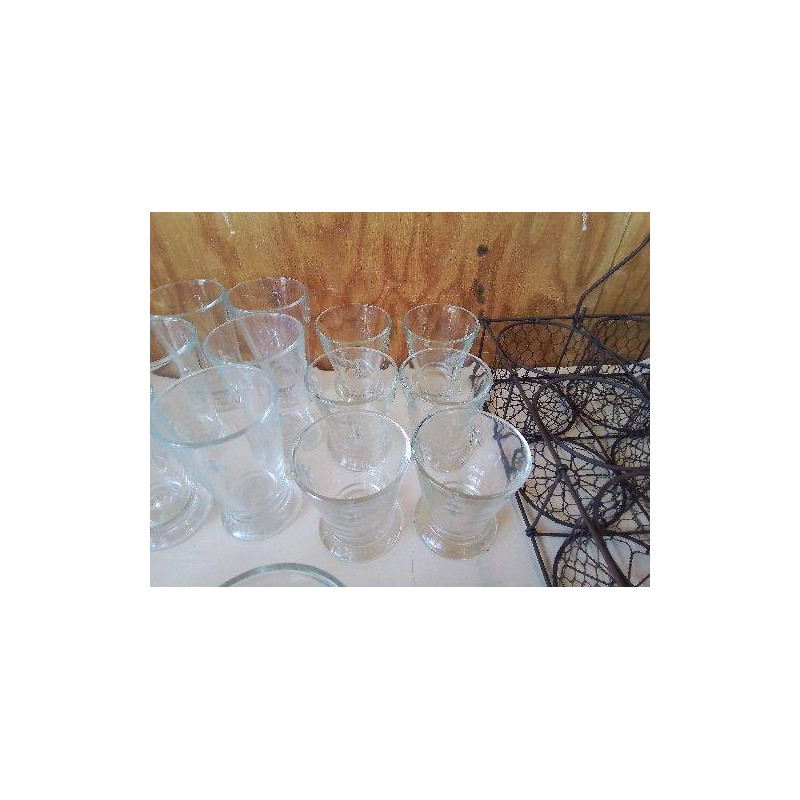 LOT DE 6 VERRE A EAU MOTIF ABEILLE