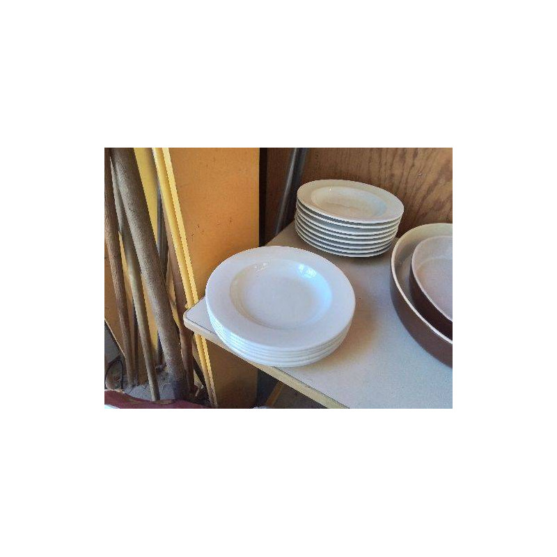 LOT DE 6 ASSIETTES BLANCHES 