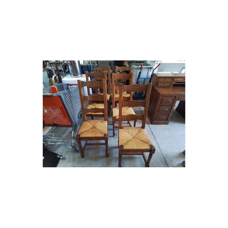 CHAISE EN CHÊNE PAILLÉE 