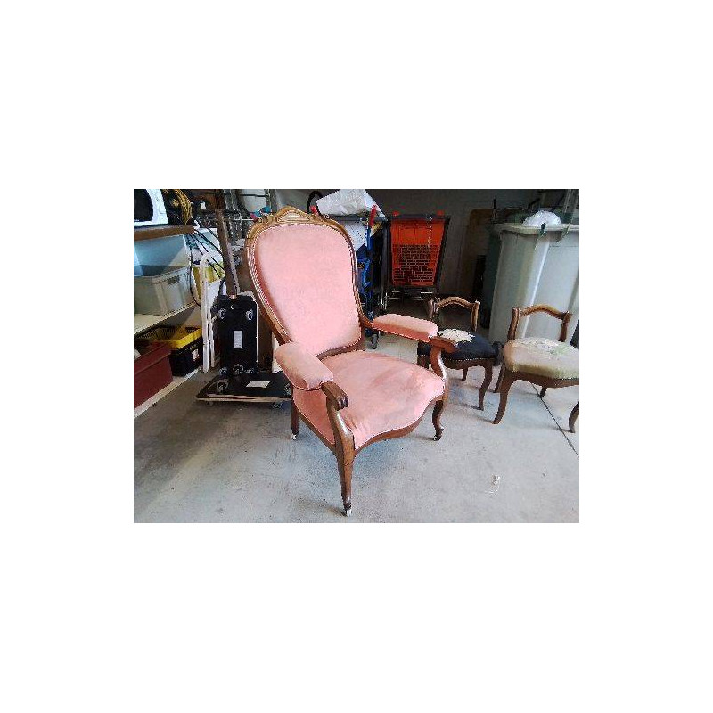 FAUTEUIL VOLTAIRE ROSE 