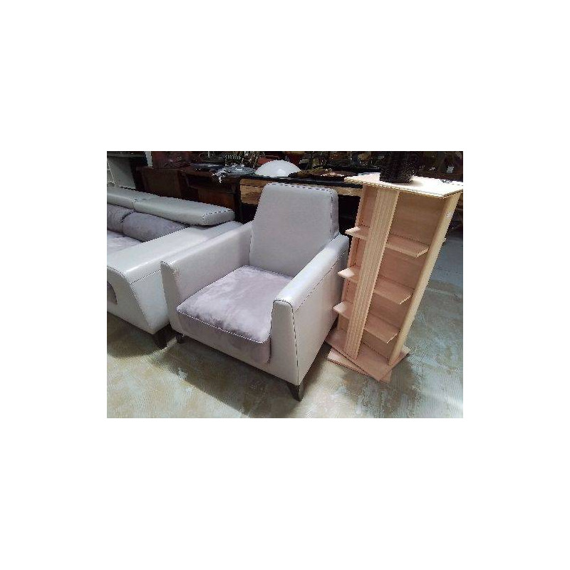 FAUTEUIL CUIR ET DAIN