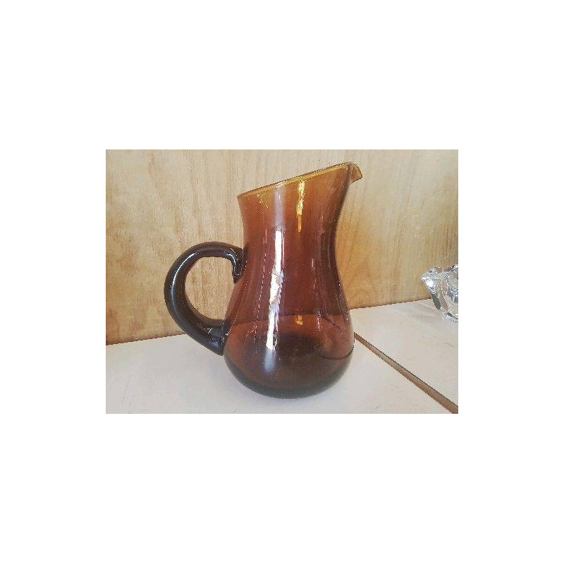 CARAFE EN VERRE AMBRÉ
