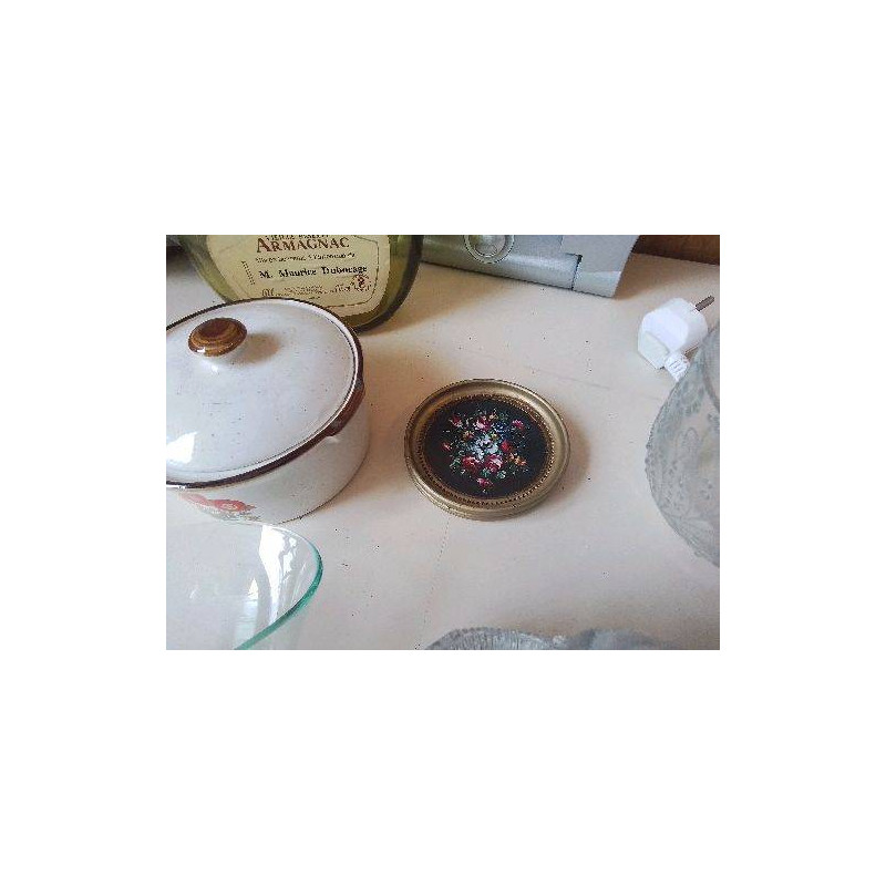 DUO DESSOUS DE VERRE MOTIF FLORAL 