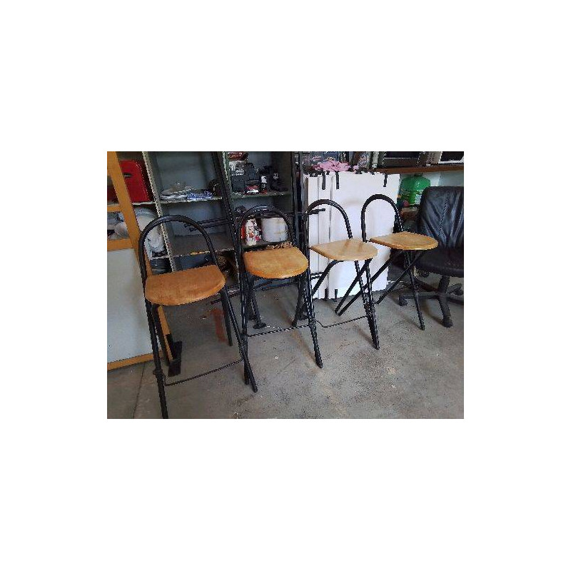TABOURET HAUT PLIANT STYLE INDUSTRIEL