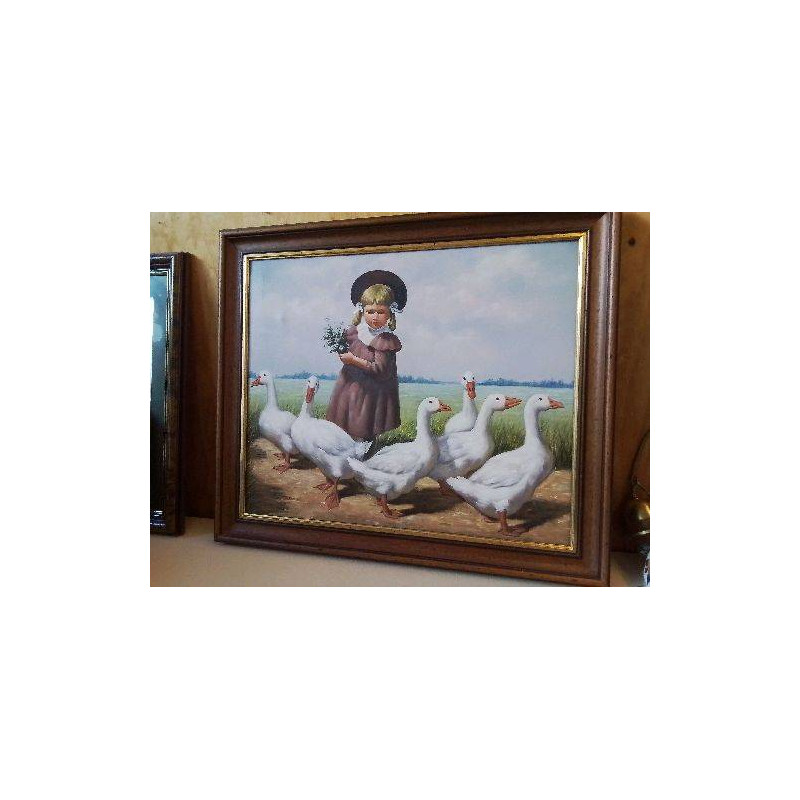 PEINTURE A L’HUILE ’LA PETITE FILLE’ 